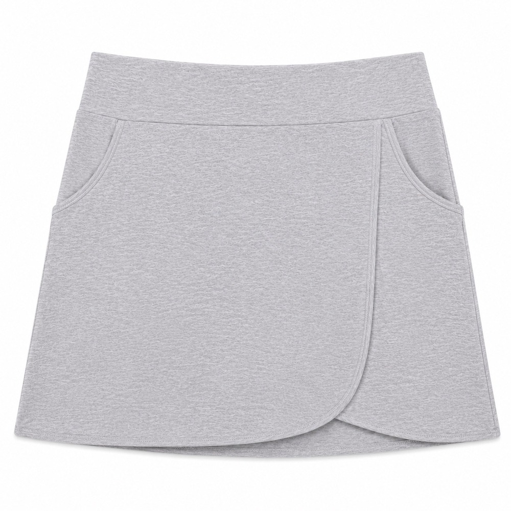 Kyodan Tulip Front Heather Gray / Lavender Athletic Skort XL Built-in Shorts